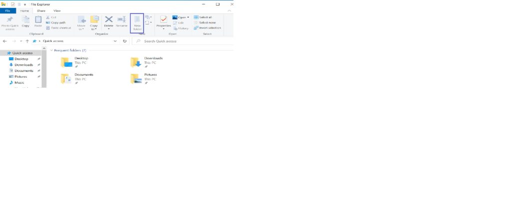 Create a folder using Ribbon